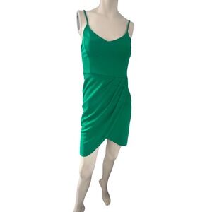 Zalalus Kelly Green Mini Dress‎ Sleeveless Party Cocktail Bodycon Size S Sexy